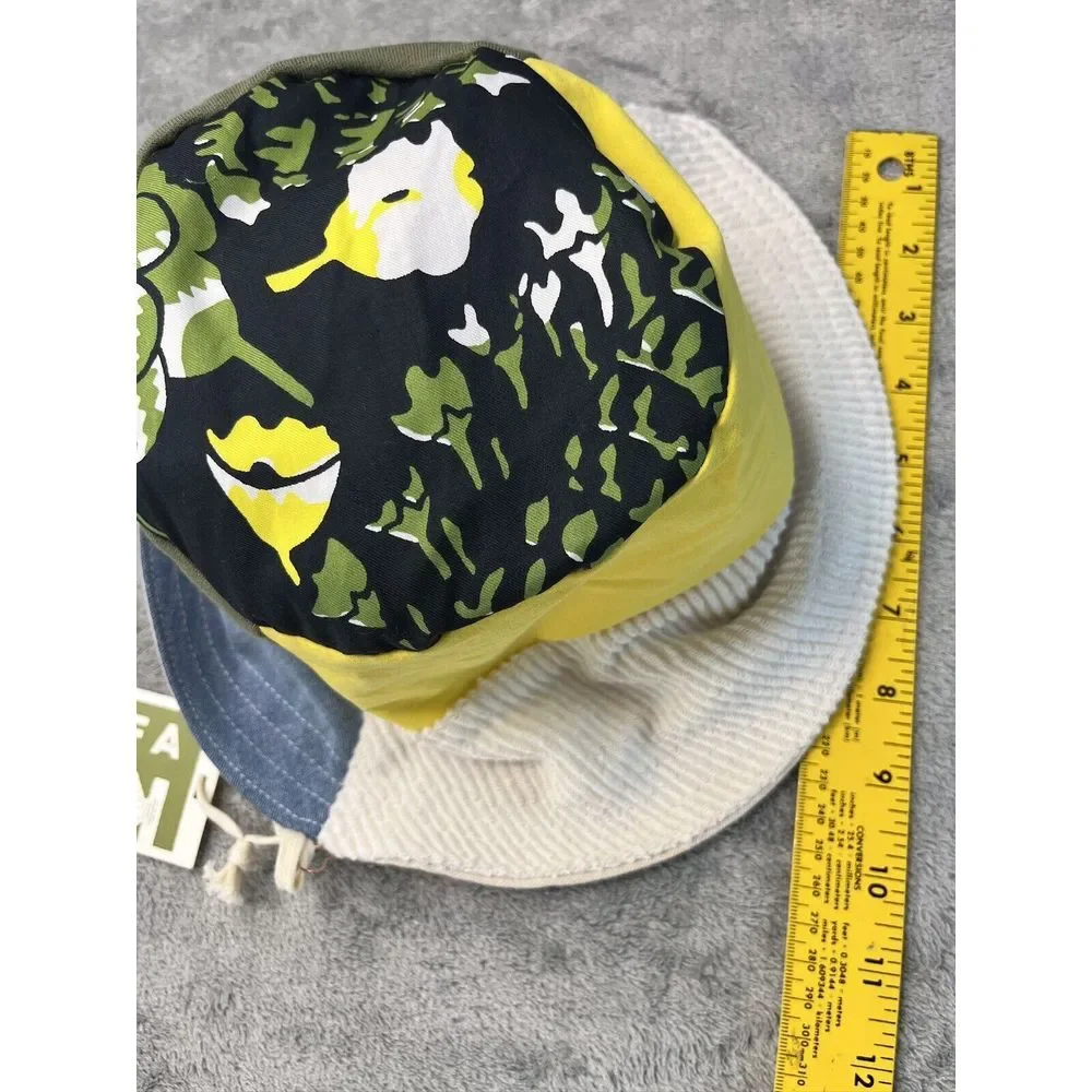 Refried Apparel Upcycled Patchwork Bucket Hat One Size Floral Denim Corduroy NEW